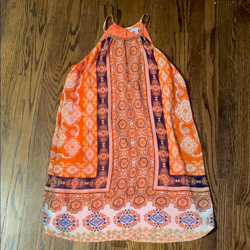 Charlotte Russe orange slip dress- size small